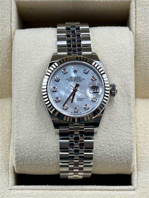 rolex black mother of pearl price|rolex lady datejust 28 mm.